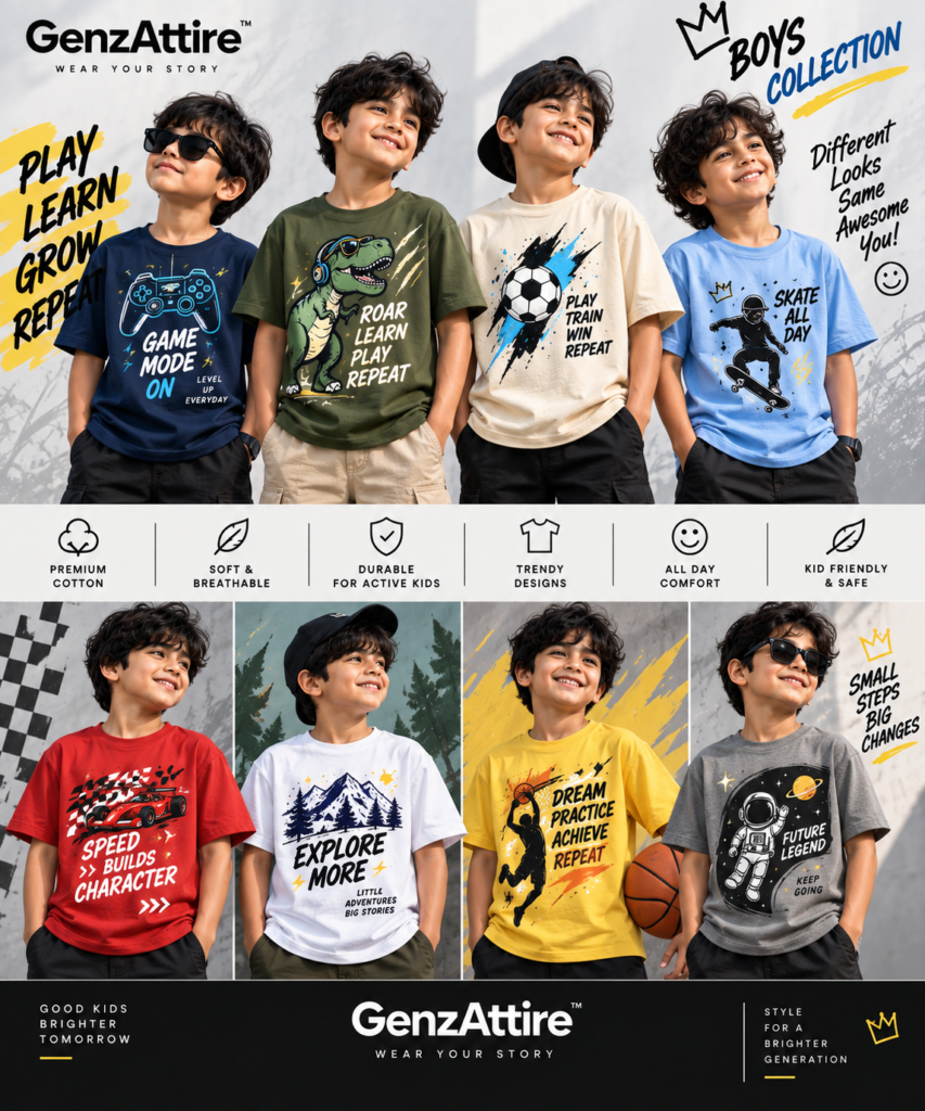 printed graphic t shirts for boys from GenzAttire boys collection