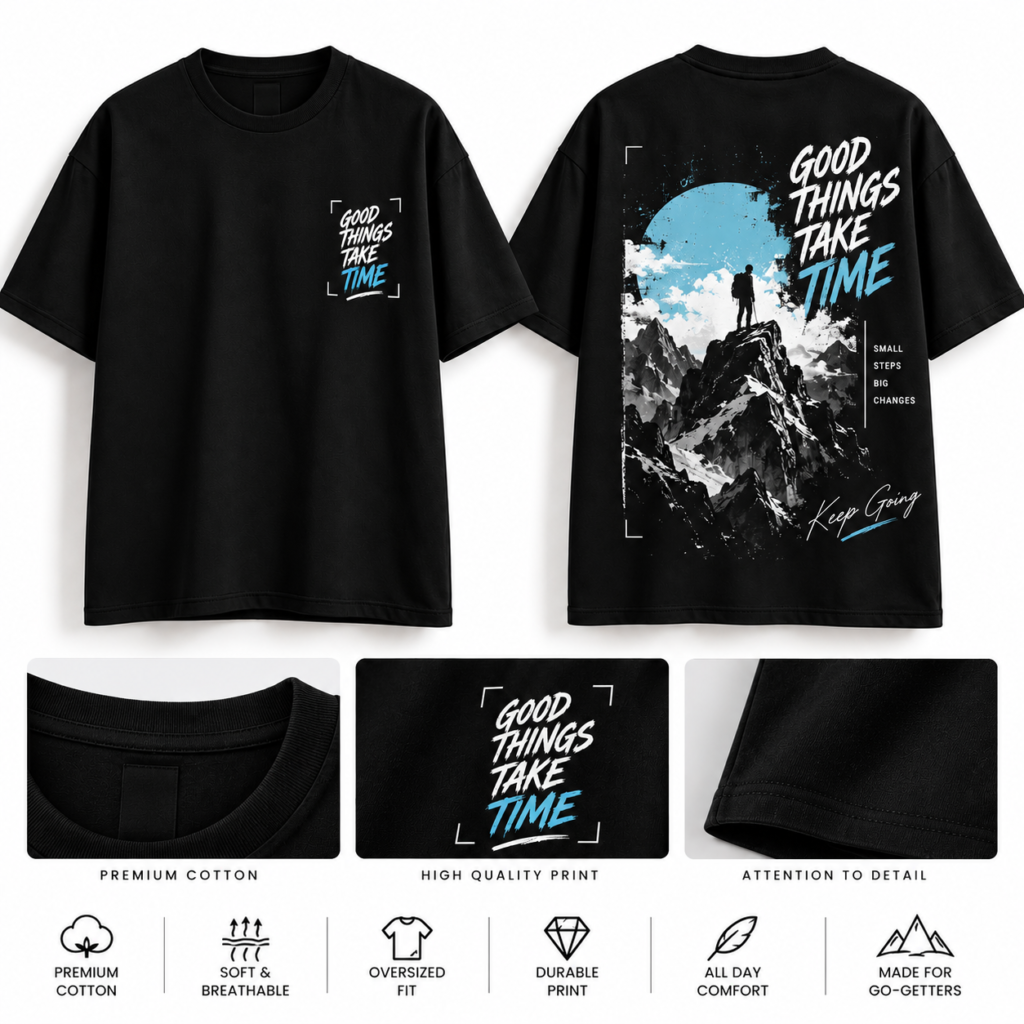 black oversized graphic t shirt for teens