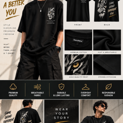 black tiger graphic t shirt for teens