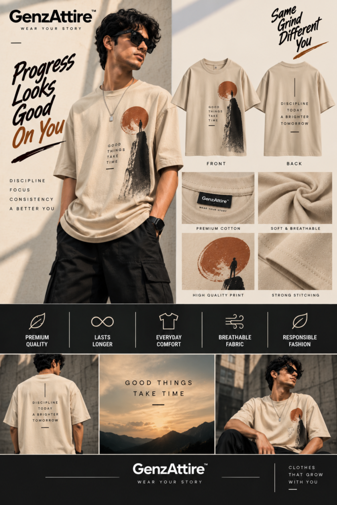 beige graphic t shirt for teens